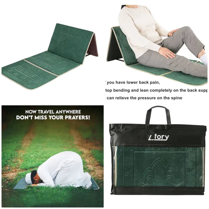 Prayer Rug with Back Support/Foldable Meditation