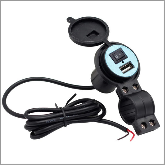 Waterproof Motorcycle Handlebar USB Charger 12V 5V-1.5A Moto Adapter Power Supply Socket For Phone Mobile Motorbike Accessories