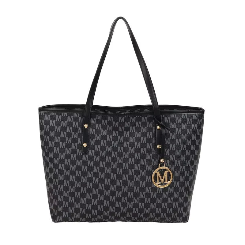 Versatile Large Capacity Letter Print Fashion Shoulder Bag Luxury Brand Clutch Bag Retro Trend Commuter Tote Bag