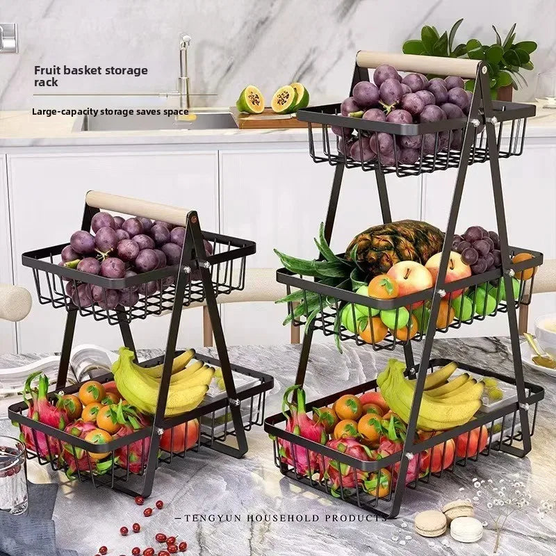 High space utilization storage rack, upright multi-layer rack + kitchen mobile cart + bathroom storage shelf