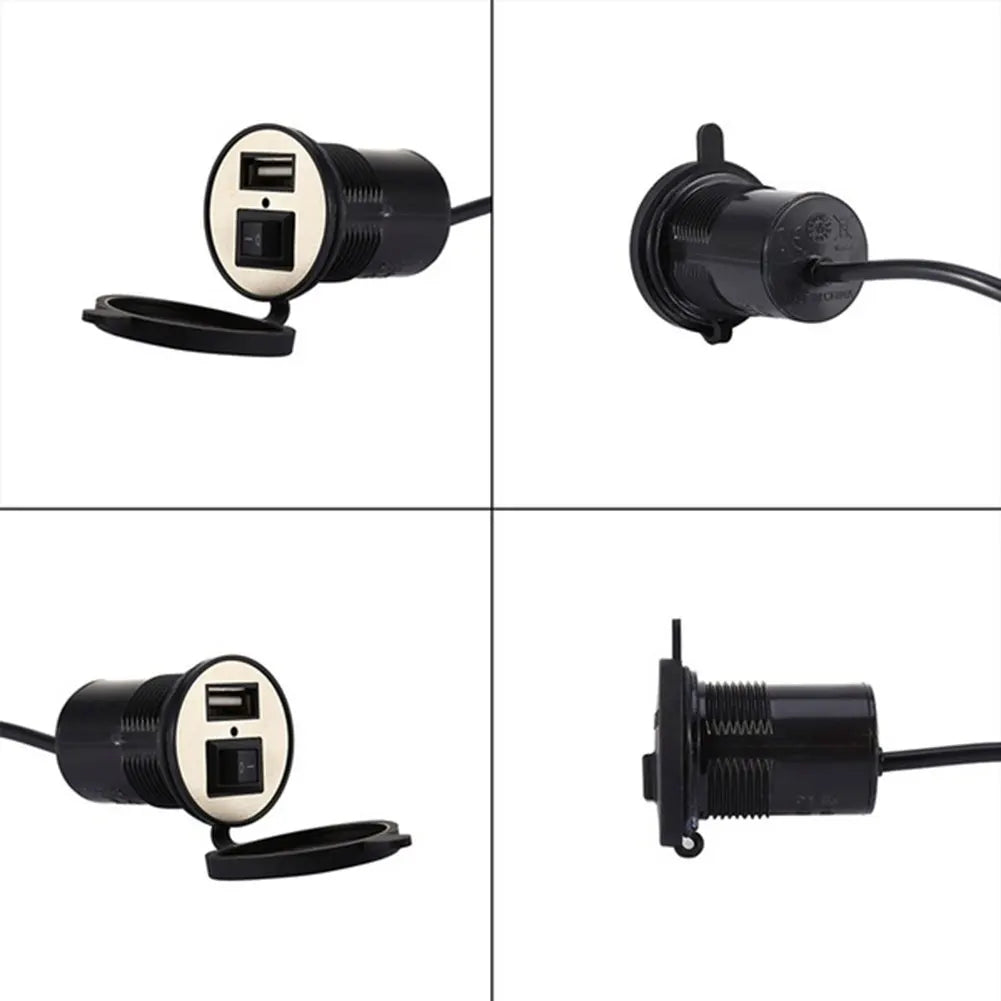 Waterproof Motorcycle Handlebar USB Charger 12V 5V-1.5A Moto Adapter Power Supply Socket For Phone Mobile Motorbike Accessories