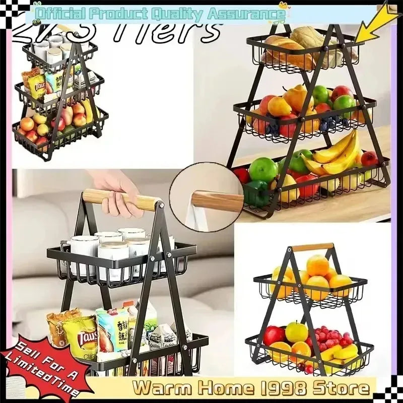 High space utilization storage rack, upright multi-layer rack + kitchen mobile cart + bathroom storage shelf