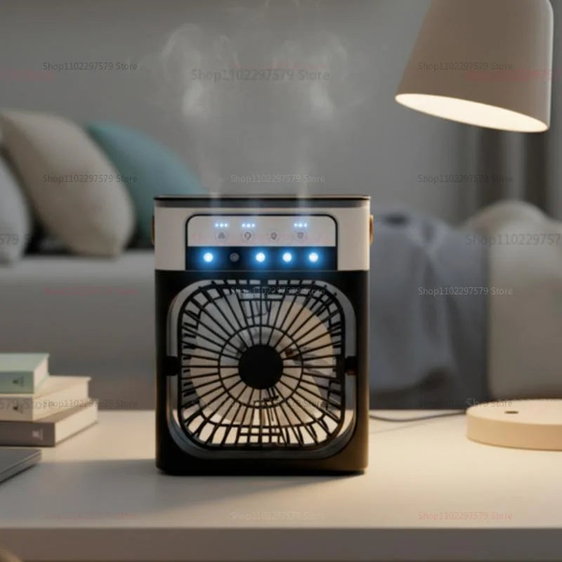 Portable 3-in-1 Air Humidifier Cooling USB fan Water mist Small refrigeration Air conditioner Mini fan Cooled Silent Air Cooler