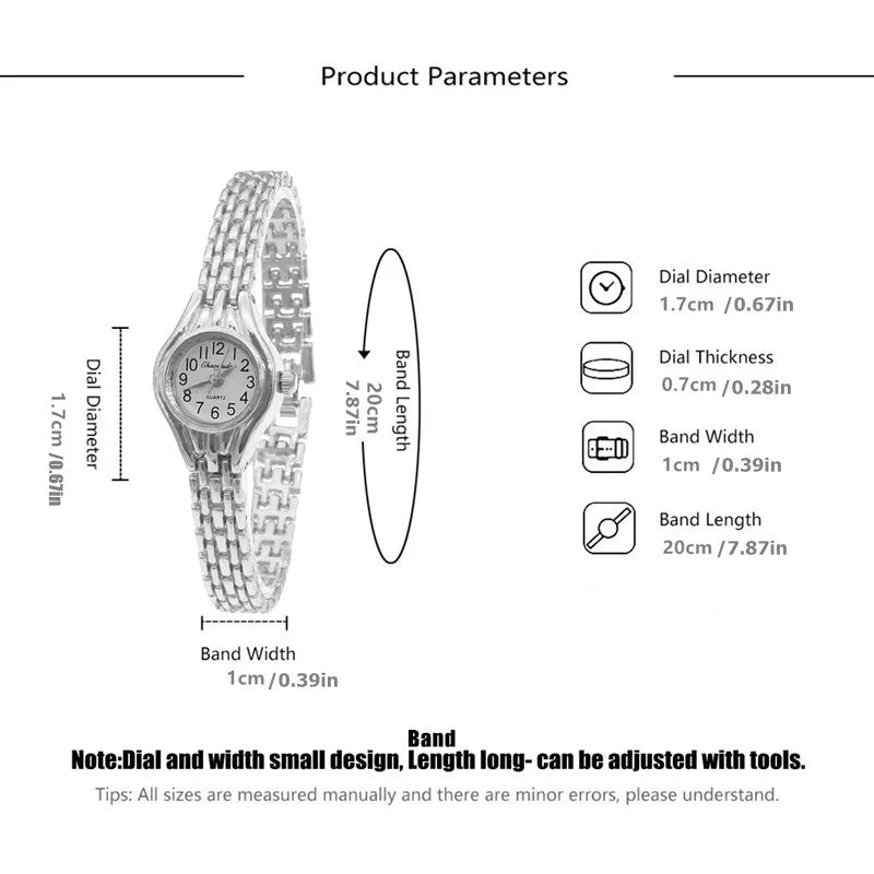 Elegant Analog Dial Women's Fashion Watches Chaoyada Brand Silver Wrist Watches for Female Ladies Quartz Bracelet Watches